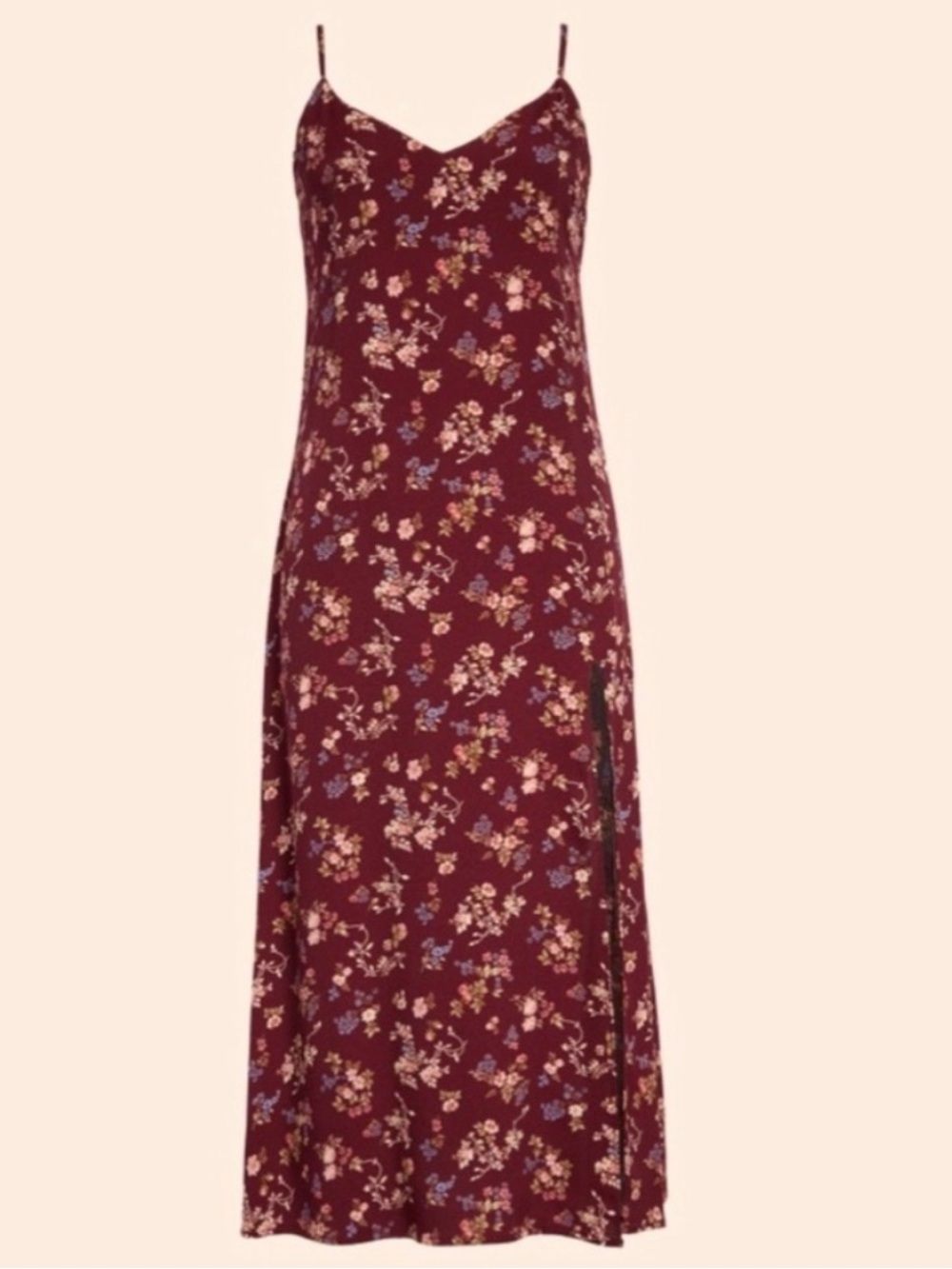 Vintage reformation crimson burgundy slip dress